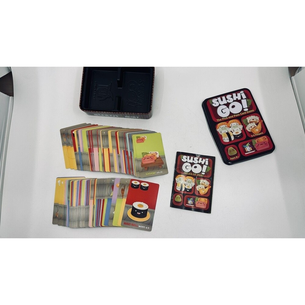 Gamewright Sushi Go! Pick and Pass Card Game Tin, 2-5 Players, Ages 8+